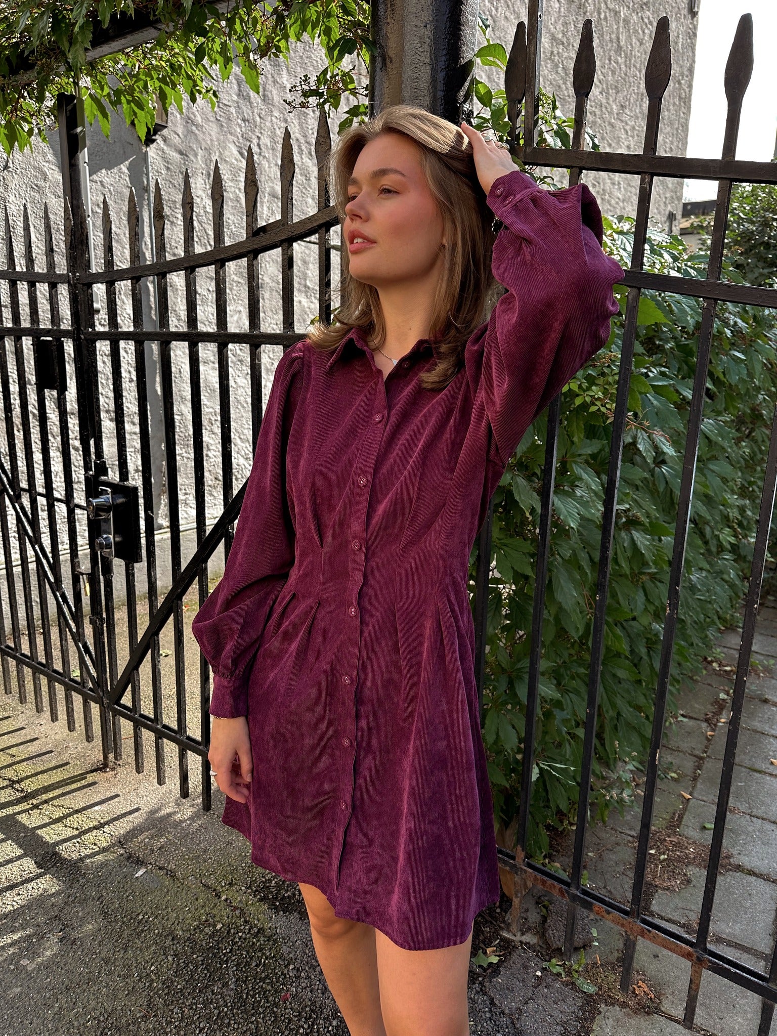 VICORDU Short Dress - Fig